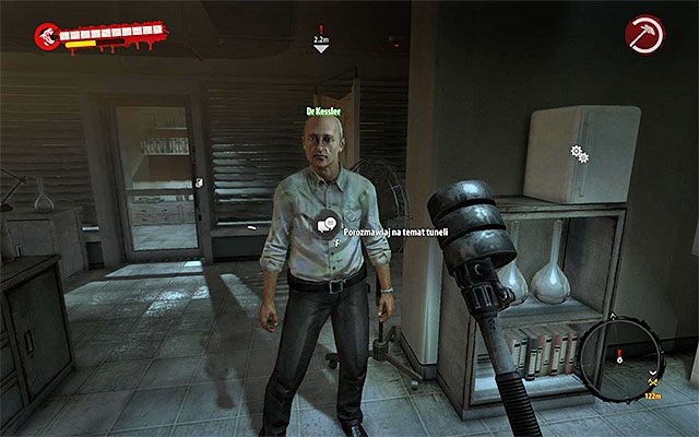 Wejdź do budynku Laboratorium BioSphere i przystąp do jego eksploracji - Porozmawiaj z Doktorem Kesslerem Dr Kessler - Dead Island Riptide - poradnik do gry