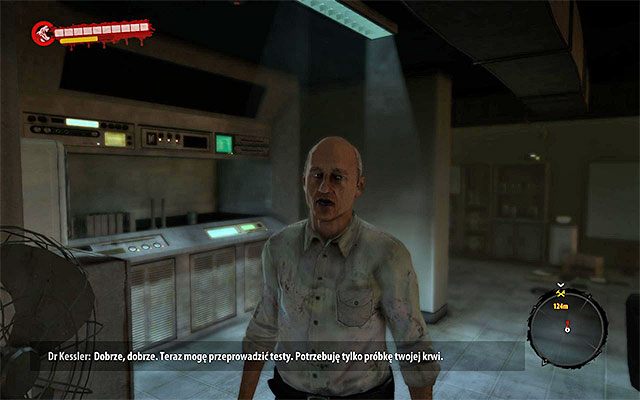 Zeskocz w dowolnym miejscu na dół i powróć do drzwi wyjściowych ze szklarni - Zanieś odczynniki doktorowi Kesslerowi Dr Kessler - Dead Island Riptide - poradnik do gry