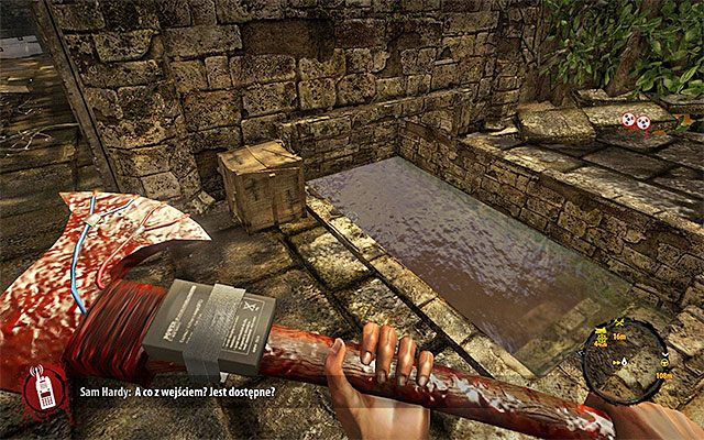 Docelowo musisz pozbyć się wszystkich zombiaków oznaczonych na mapie ikoną czaszki - Oczyść ruiny misji Dom Boży - Dead Island Riptide - poradnik do gry