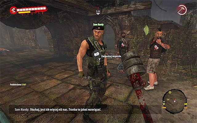 Zadbaj o to żeby uzupełnić zapasy oraz naprawić/ulepszyć posiadane bronie - Porozmawiaj z pułkownikiem Samem Hardym Ciężki sprzęt - Dead Island Riptide - poradnik do gry