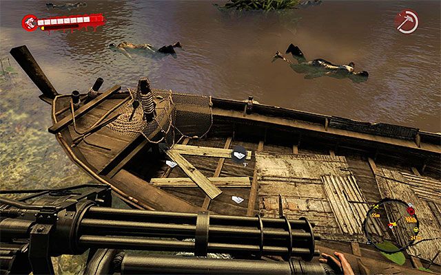 Z CKMmem udaj się na południe, zeskakując na plażę, na której rozpocząłeś eksplorację tej części bagien - Zabierz CKMy do misji Ciężki sprzęt - Dead Island Riptide - poradnik do gry