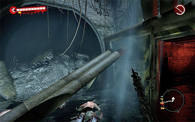 Powróć do poprzedniego tunelu i obróć się w prawo - Znajdź usterkę Tunele - Dead Island Riptide - poradnik do gry