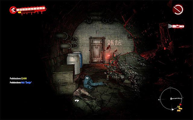 Wbrew oznaczeniom mini-mapy dobrze byłoby zainteresować się zbadaniem lewego korytarza, docierając do miejsca, w którym przebywa pojedynczy zbir - Znajdź usterkę Tunele - Dead Island Riptide - poradnik do gry