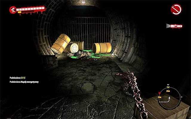 Udaj się teraz w lewo, czyli w przeciwnym kierunku do trasy na mini-mapie wskazującej aktualny cel zadania - Przedrzyj się przez tunele #2 Tunele - Dead Island Riptide - poradnik do gry