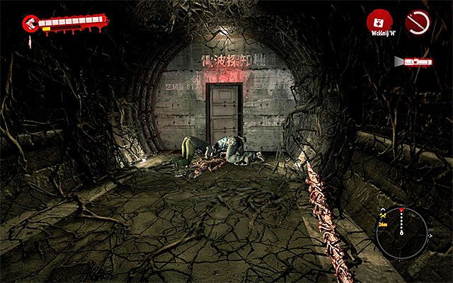 Możesz już powrócić do miejsca, w którym zlikwidowałeś większą grupę szwendaczy i wybrać korytarz sugerowany przez grę - Przedrzyj się przez tunele #2 Tunele - Dead Island Riptide - poradnik do gry