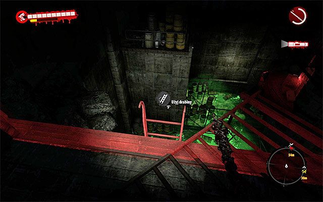 Po załatwieniu wszystkich spraw podejdź do krawędzi i zlokalizuj pokazaną na powyższym screenie drabinę - Przedrzyj się przez tunele #2 Tunele - Dead Island Riptide - poradnik do gry