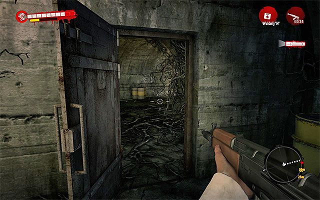 Jeśli nie chcesz toczyć walki na dystans to dobiegnij do pokazanego na dołączonym screenie wejścia do bocznego lewego korytarza - Idź na wyższy poziom Tunele - Dead Island Riptide - poradnik do gry
