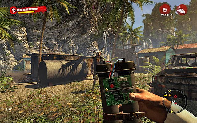 Nie zabieraj jeszcze kanistra, tylko od razu wejdź na teren przystani - Nie ma dymu bez okazji Poboczne zadania - Dżungla - Dead Island Riptide - poradnik do gry