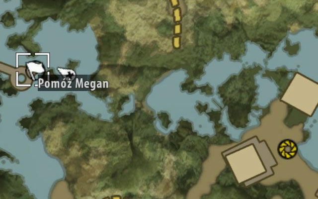 Szansa na rozpoczęcie tego pobocznego zadania pojawia się po rozpoczęciu eksploracji bagien na zachód od Wioski Mataka - Uratuj Megan Poboczne zadania - Dżungla - Dead Island Riptide - poradnik do gry