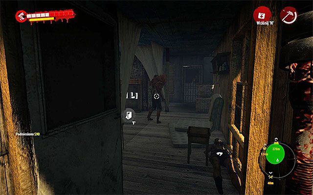 Wyważ drzwi prowadzące do gabinetu, przy czym nie śpiesz się z wejściem do środka, albowiem wewnątrz budynku przebywa grupka nieumarłych i jest wśród nich samobójca - Medycyna alternatywna Poboczne zadania - Dżungla - Dead Island Riptide - poradnik do gry