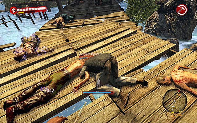 Pozostawaj na tej ścieżce, likwidując napotykane po drodze pojedyncze zombiaki - Antidotum Poboczne zadania - Dżungla - Dead Island Riptide - poradnik do gry