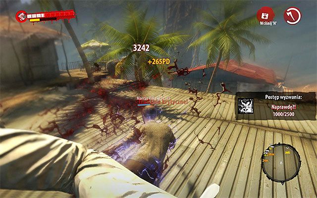 TUŻ PO zakończeniu rozmowy Marcus wyciągnie silną broń białą i przystąpi do wyprowadzania ataków - Powstrzymać szaleństwo Poboczne zadania - Dżungla - Dead Island Riptide - poradnik do gry
