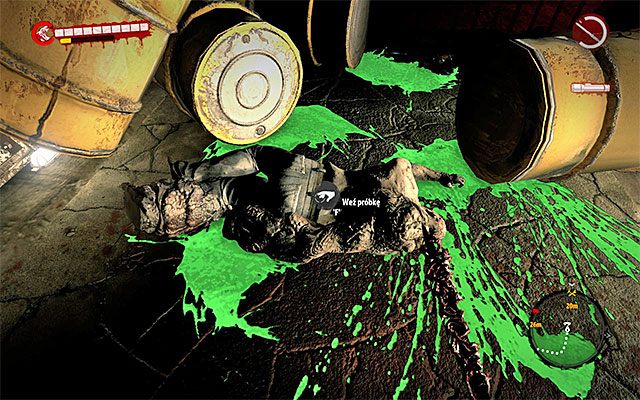 Tym razem musisz zbadać zwłoki zmutowanej kreatury, pozyskując w ten sposób próbkę tkanki - Lekcja historii Poboczne zadania - Dżungla - Dead Island Riptide - poradnik do gry