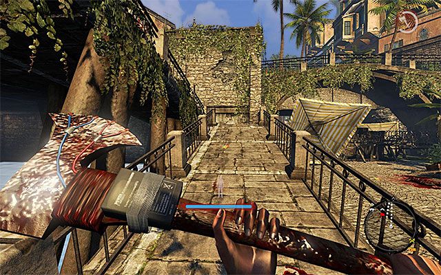 Skręć na północ, pozbądź się widocznych w oddali zombiaków, a następnie skorzystaj z lewej rampy, która prowadzi na wyżej położony dziedziniec - Zabezpiecz Przystań Henderson Prom - Dead Island Riptide - poradnik do gry