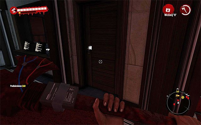 Po oczyszczeniu obszaru wokół kina powróć do opuszczonej wcześniej drabiny i przedostań się ponownie do wnętrza budynku - Oczyść budynek W pierwszym rzędzie - Dead Island Riptide - poradnik do gry