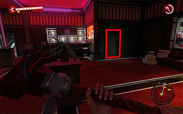 Powróć w okolice baru zlokalizowanego przy głównym wejściu do budynku kina - Porozmawiaj z Jacqueline W pierwszym rzędzie - Dead Island Riptide - poradnik do gry