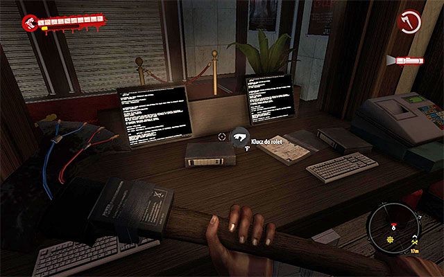 Odwróć się i wejdź do odwiedzanej już wcześniej kasy biletowej - Zabezpiecz przednie wejście do kina i zabierz klucz do tylnej rolety W pierwszym rzędzie - Dead Island Riptide - poradnik do gry