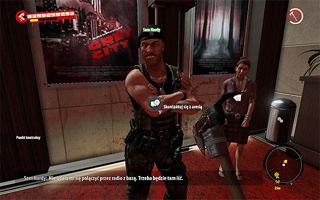 Zdecydowanie polecam poświęcić trochę czasu na podleczenie się, naprawienie elementów ekwipunku i uzupełnienie zapasów - Porozmawiaj z pułkownikiem Samem Hardym Zmilitaryzowana strefa - Dead Island Riptide - poradnik do gry