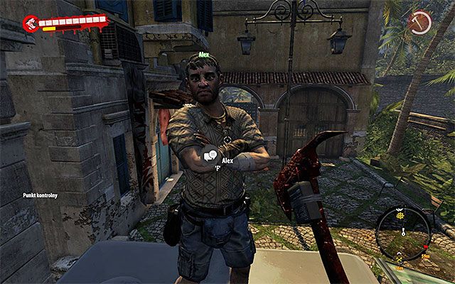 Po wyeliminowaniu wszystkich zombiaków wdrap się na dach budki i porozmawiaj z Alexem, od którego otrzymasz podziękowania i dużą ilość gotówki - Uratuj Alexa Poboczne zadania - Henderson - Dead Island Riptide - poradnik do gry