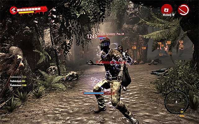 Oprócz bossa do zlikwidowania są także grupki oszalałych zarażonych i szwendaczy - Zabij Oliviera Kostuchę Wengea Poboczne zadania - Dżungla - Dead Island Riptide - poradnik do gry