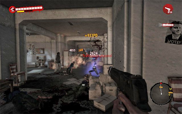 Rozpocznij eksplorację budynku i zachowaj czujność, bo już po dotarciu do pierwszego korytarza spotkasz samobójcę i zbira - Ostry dyżur Poboczne zadania - Henderson - Dead Island Riptide - poradnik do gry