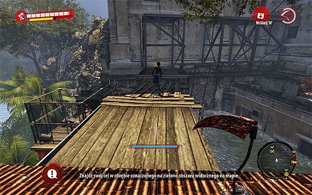 Zlokalizuj miejsce, w którym można przedostać się na dach budynku i wyrusz na południe, docierając do rusztowań - Projekty - Henderson (25 - 37) - Dead Island Riptide - poradnik do gry