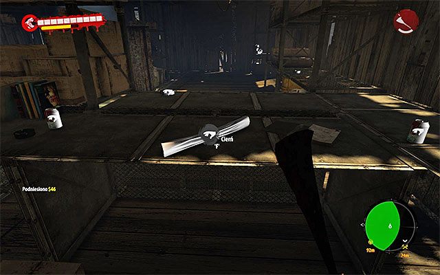 Dokładnie zbadaj cały warsztat, uważając na przebywającego w tym miejscu zbira - Projekty - Dżungla (01 - 15) - Dead Island Riptide - poradnik do gry