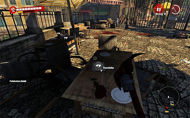 Poszukiwaną pocztówkę odnajdziesz na jednym ze stolików - Pocztówki - Henderson - Dead Island Riptide - poradnik do gry