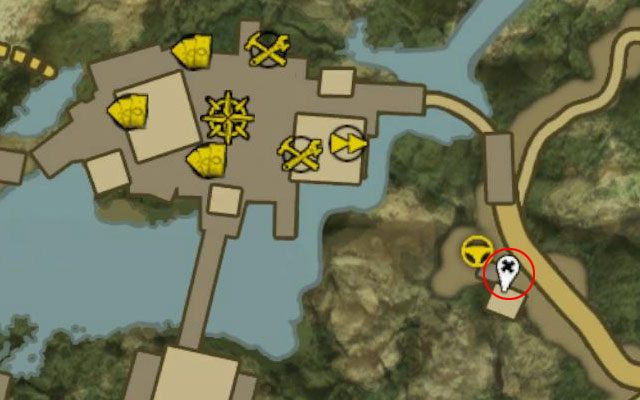 Przewodnik znajduje się przy głównej drodze na południowy-wschód od Obozu Przetrwania Paradise - Przewodniki - Dżungla - Dead Island Riptide - poradnik do gry