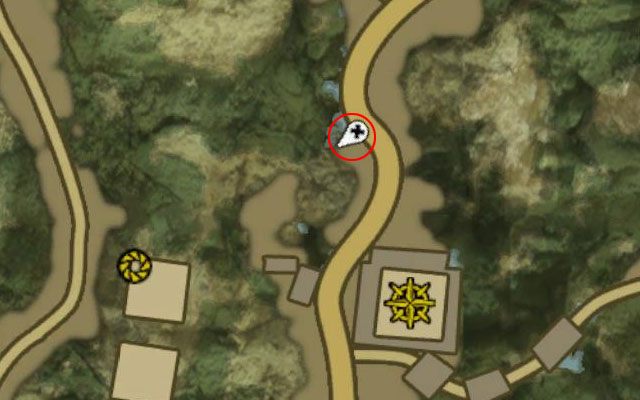 Przewodnik znajduje się przy głównej drodze na północ od Baru Hoyahoya - Przewodniki - Dżungla - Dead Island Riptide - poradnik do gry