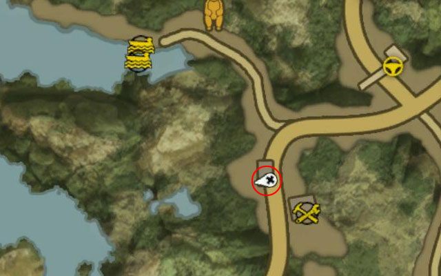 Przewodnik znajduje się przy głównej drodze na południowy-zachód od Laboratorium BioSphere - Przewodniki - Dżungla - Dead Island Riptide - poradnik do gry