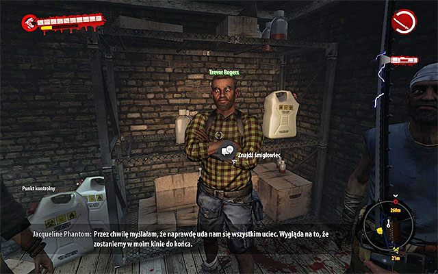 Trevor Rogers przebywa wewnątrz niewielkiego składziku zlokalizowanego na dachu Kina na starym mieście i musisz oczywiście z nim porozmawiać - Porozmawiaj z Trevorem Katastrofa - Dead Island Riptide - poradnik do gry