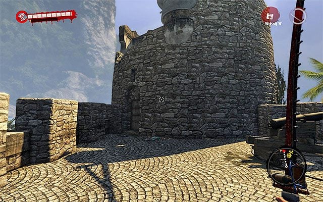 Podejdź do drugiej drabiny i zejdź po niej na dół - Idź do wieży fortu Katastrofa - Dead Island Riptide - poradnik do gry