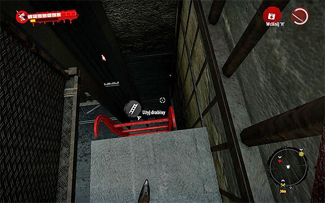 Przejdź w prawo i zlokalizuj miejsce, w którym można skorzystać z drabinki - Przejdź przez szyb windy Z prądem - Dead Island Riptide - poradnik do gry