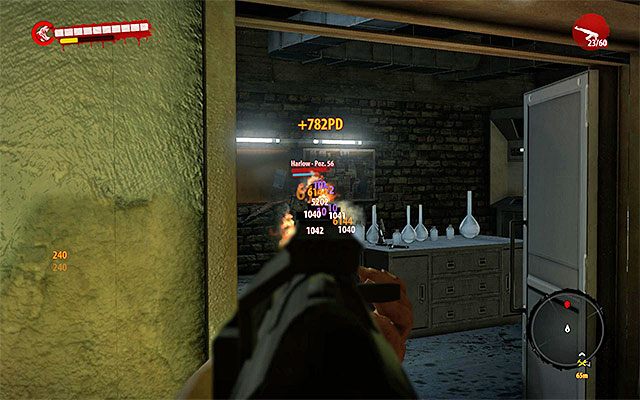 TUŻ po zakończeniu scenki przerywnikowej wyjdź błyskawicznie z pomieszczenia, w którym rozmawiałeś z Harlow, albowiem zacznie Cię ona ostrzeliwać z karabinu i mógłbyś w rezultacie bardzo łatwo zginąć - Pokonaj Harlow Z prądem - Dead Island Riptide - poradnik do gry