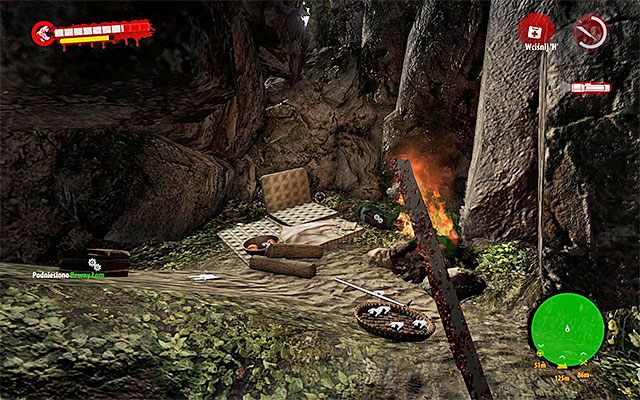 Poszukiwany obóż jest zlokalizowany niedaleko miejsca, w którym spotkałeś rzeźnika - Bezpieczna przystań Poboczne zadania - Dżungla - Dead Island Riptide - poradnik do gry