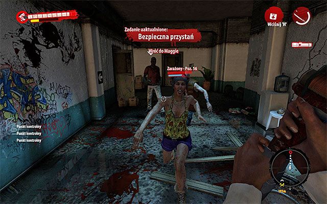 Dokończ eksplorację motelu, a następnie wyrusz w stronę drzwi wyjściowych z budynku - Bezpieczna przystań Poboczne zadania - Dżungla - Dead Island Riptide - poradnik do gry