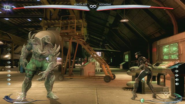 Na prawym krańcu areny znajduje się konsola z przyciskiem oraz podajnik rakiet - Injustice: Ferris Aircraft - arena - Injustice Gods Among Us - poradnik do gry