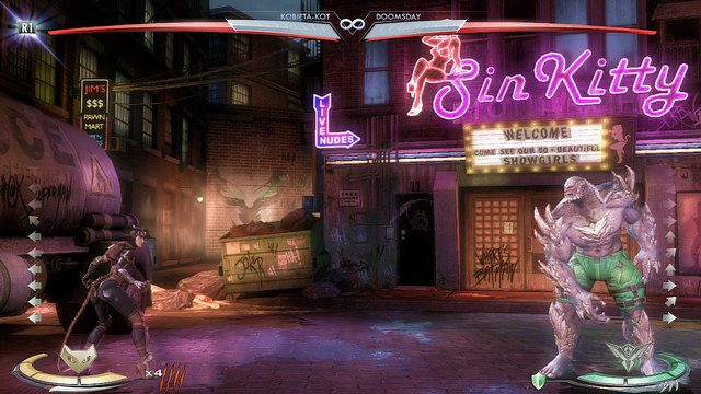 Na lewym krańcu areny stoi cysterna z chemikaliami - Injustice: Gotham - arena - Injustice Gods Among Us - poradnik do gry