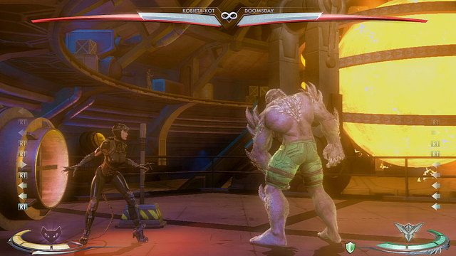 Na lewej krawędzi areny znajduje się silnik odrzutowy i dźwignia nim sterująca - Injustice: Wieża Strażnicza - arena - Injustice Gods Among Us - poradnik do gry