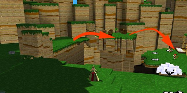 Ostatni checkpoint a przed nim Bauble +5 - Checkpoint 3-4 | World 1 - Zone 1 (Sunny Glade) w Guild Wars 2 - Guild Wars 2 - poradnik