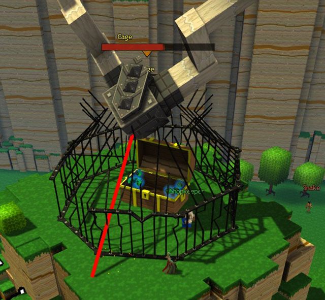 Walka z pierwszym bossem, a w zasadzie walka z klatką i unikanie ataków bossa - Checkpoint 4-Boss | World 1 - Zone 1 (Sunny Glade) w Guild Wars 2 - Guild Wars 2 - poradnik