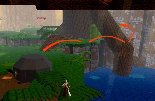 Seria skoków prowadząca do skrótu w Zone 2 - Checkpoint 2-3 | World 1 - Zone 2 (Dark Woods) w Guild Wars 2 - Guild Wars 2 - poradnik