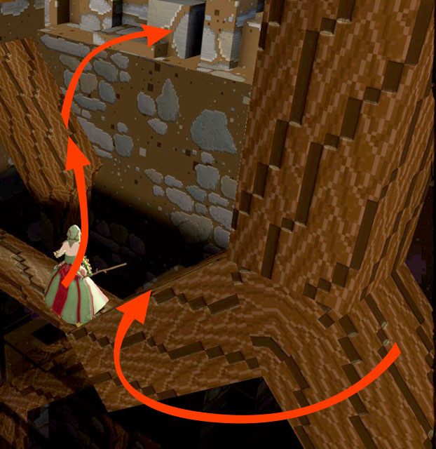 Dość trudny skok wokół korzenia drzewa - Skrót i powrót - Checkpoint 4-3 | World 1 - Zone 2 (Dark Woods) w Guild Wars 2 - Guild Wars 2 - poradnik