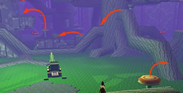 Droga do pierwszego Baubla za drugim checkpointem - Checkpoint 1-2 | World 1 - Zone 3 (Kingdom of Fungus) w Guild Wars 2 - Guild Wars 2 - poradnik