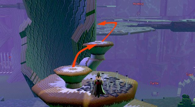 Ze szczytu pochyłego pnia skoki na liście - Checkpoint 2-3 | World 1 - Zone 3 (Kingdom of Fungus) w Guild Wars 2 - Guild Wars 2 - poradnik