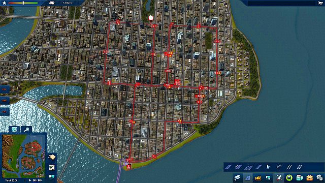 Resztę gry poświęć na budowę kolejnych linii tramwajowych zgodnie z alejami w centrum miasta - 1. Światła metropolii | Opis przejścia | Cities in Motion 2 - Cities in Motion 2 - poradnik do gry