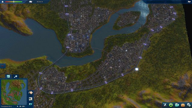 Nad miastem góruje okrężna droga ekspresowa objeżdżająca wszystkie jego główne tereny - 4. Ciężkie czasy | Opis przejścia | Cities in Motion 2 - Cities in Motion 2 - poradnik do gry