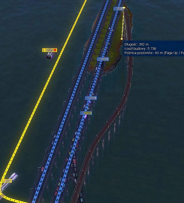 Przy zatkanych mostach wybuduj boczny tor składający się z buspasa i połącz go z powrotem do drogi, gdy tylko miniesz korek - 11. Klucz do sukcesu | Opis przejścia | Cities in Motion 2 - Cities in Motion 2 - poradnik do gry