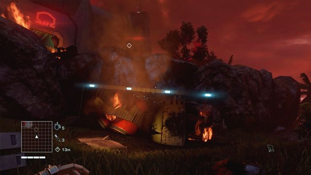 Po wszystkim skieruj się w lewo, w kierunku kolejnego celu - 1 - You got time to duck? | Zadania główne | Far Cry 3 Blood Dragon - Far Cry 3: Blood Dragon - poradnik do gry